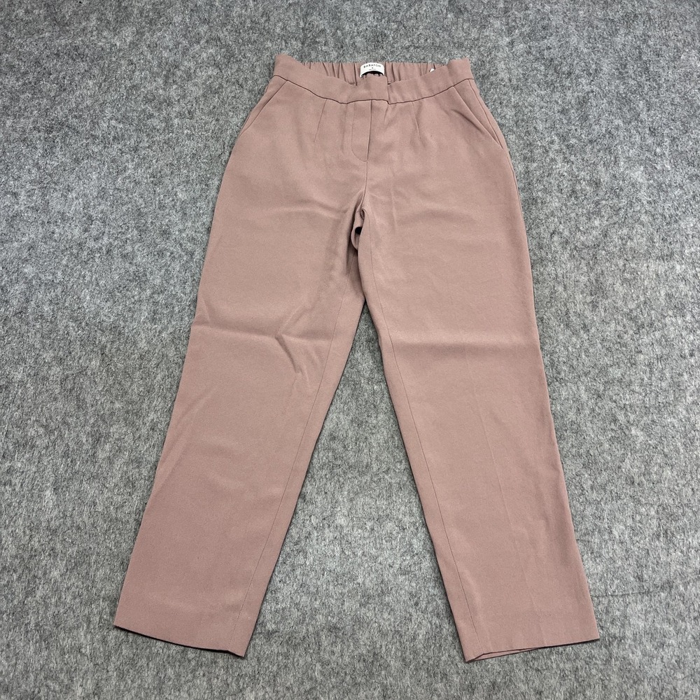 Babaton Pants Womens 2 Pink Crepe Elastic Waist Lined Relaxed Dress Work‎ Office